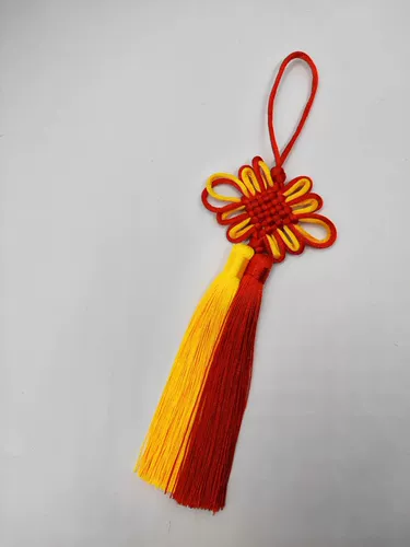 Китайская двухцветная подвеска с кисточками, фонарь с аксессуарами ручной работы