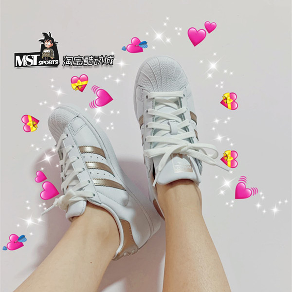 Adidas клевер SUPERSTAR из розового золота оболочка голова мужской и женщины любители обувь CG5463 FX7484