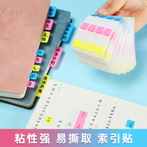 Index stickers can be written paper quality Student Book notes stickers month pagination creative plastic notes sticky strong transparent instructions classification Post-it notes fluorescent film Color n Bookmarks