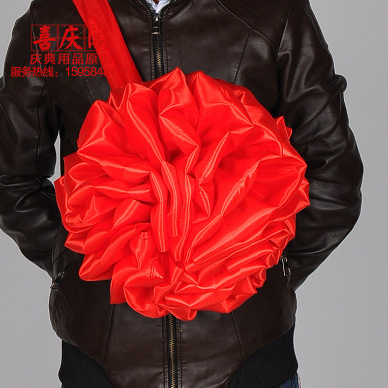 大红花婚礼新郎牵引新娘颁奖表彰绣球花球结婚绣球胸花参军光荣花 Taobao