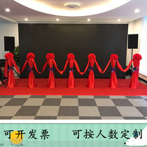 Corporate Cheerleading Celebration cut color suit Big red flower Cut Flower Ball Prop Colorful ball Pillar Package Pillar Gold Scissors