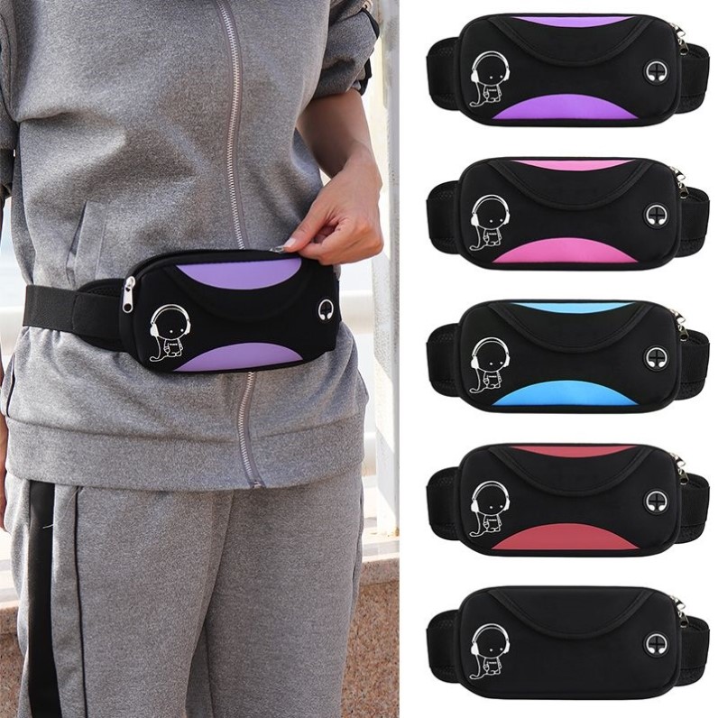 New men's and women's mobile phone bag multi-functional close-fitting waist bag fitness running universal sports bag outdoor equipment belt bag