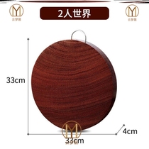 Iron wood anti-mildew drill board household iron wood cutting board durable log board clam wood cutting board round