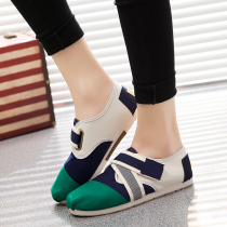 2019 spring and summer new canvas shoes female students Korean version of a pedal Joker old Beijing cloth shoes women Velcro women shoes