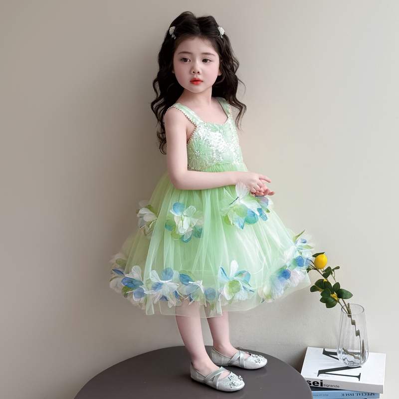 Girls' Wizard of oz Suspender Princess Dress 2026 Summer New Style Little Girl's Fashionable and Fairy-Like Dress Summer