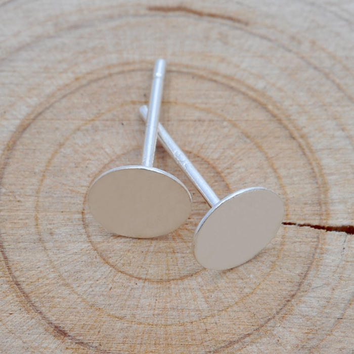 S925 Silver DIY Ornament Material Handmade Earrings Earrings Earrings Accessories Silver flat earnilles Ear Needles Underpins