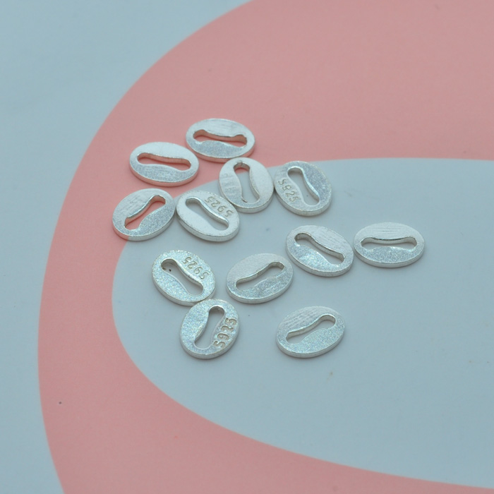 S925 pure silver DIY handmade accessories Material super-linked sheet pendant necklace Handmade ultra-connected word imprinted sheet chain cards