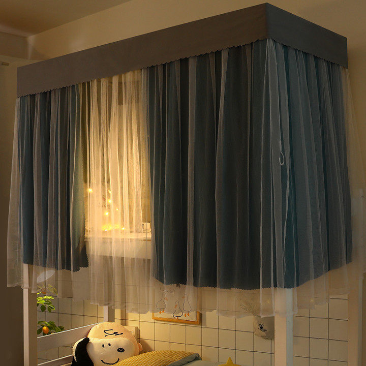 Student Dormitory Bed Curtain Mosquito Net Integrated with bracket Upper bed sleeping room Shading Bed Tent lower Curtain Girl University