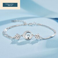 Silver bracelet for women with zodiac sign, cute piglet, hollow niche design, simple gift for girlfriend