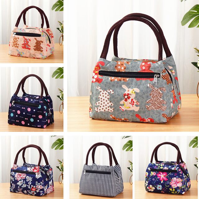 Waterproof lightweight canvas women's bag handbag mom small cloth bag mommy cloth bag work handbag ອາຫານທ່ຽງກ່ອງອາຫານທ່ຽງ