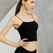 Suspender small vest women with chest pad bra One-piece umbilical anti-light thin short section inside and outside wear base bandeau