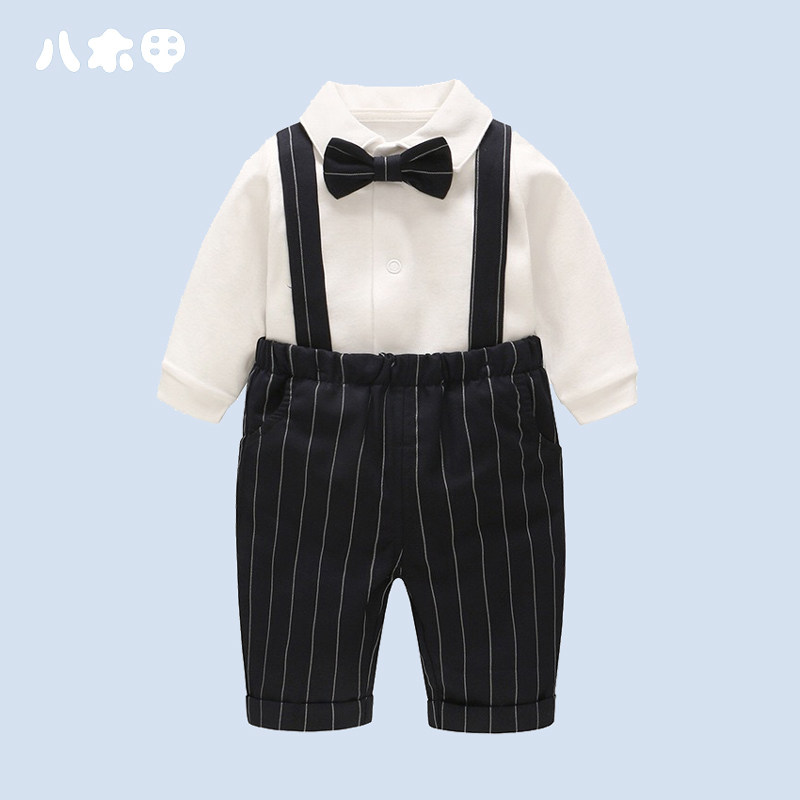 Baby's 2022 - year - old suit with pants and clothes for men's 100 - day dress baby baby's full moon gift baby suit