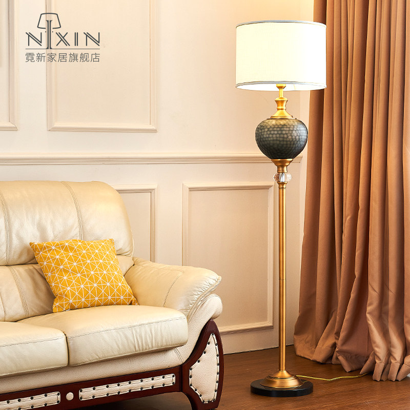 Post-modern American simple creative luxury bedside tea table living room bedroom sofa study warm glass floor lamp