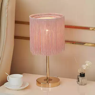 Lamp bedroom ins girl bedside lamp Nordic creative simple modern warm romantic home tassel Net red light