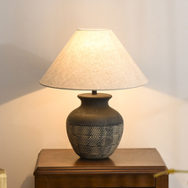 Home Silent Wind Ceramic Table Lamp Nordic Living Room Bedroom Folk Sleeping Pendulum with Decorative Hand Retro Style New Chinese Bed Headlights