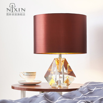 Postmodern American creative diamond K9 crystal table lamp Living room bedside table Bedroom Hotel light luxury villa model room