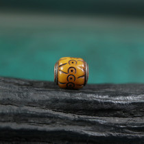 11mm hand-embedded copper carved mantra dot yak bone bucket beads with beads and Buddhist beads bracelet waist beads top beads loose beads