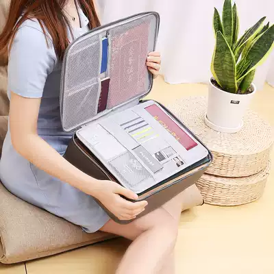 Certificate storage bag box Home account book large capacity multi-function box certificate passport document card bag finishing bag
