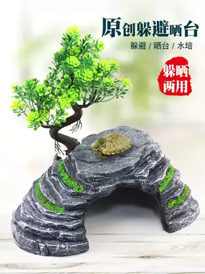 Creative turtle basking platform Climbing platform Floating island Basking platform Slope climbing platform Tortoise tank Climbing pet floating platform Basking turtle platform to avoid caves