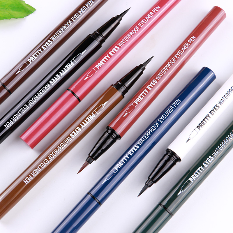 8 color Li Jiayu eye line pen woman waterproof does not dizzle and color lasting fine dry color novice beginner