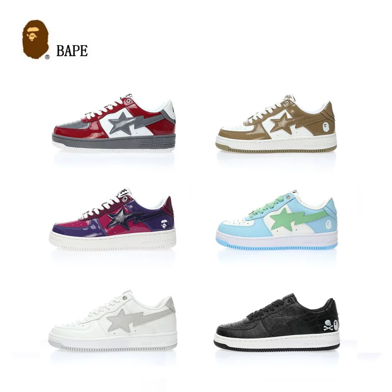 Япония Прямой почтовый импорт BAPE STA SK8 серия звезда лейбл мужские и женские низкий топ классический ретро досуговые кроссовки