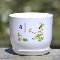 New imitation ceramic plastic resin bottom non-porous Eye Water Lily water lily lotus bowl lotus basin