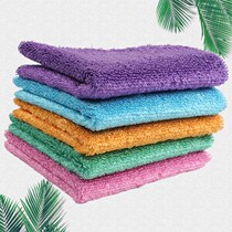 Non-stained oil thickened bamboo fiber dishwashing cloth brush bowl artifact housework cleaning supplies scrub kitchen dish towel