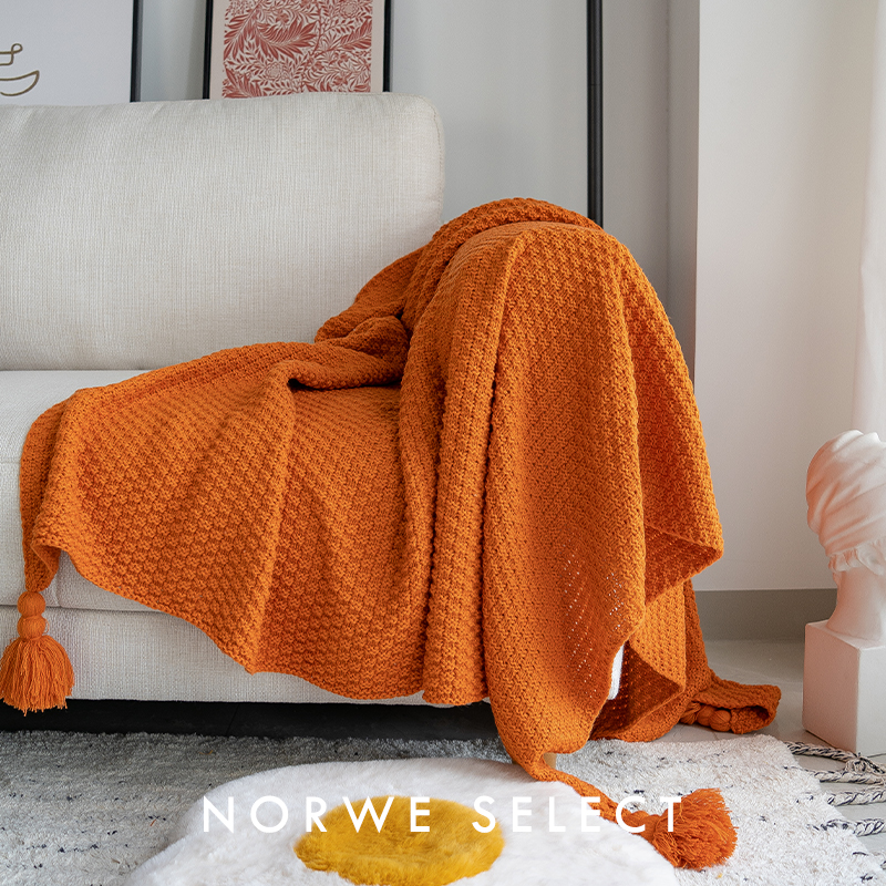 ins wind Nordic sofa blanket lap towels office nap blankets air conditioning blankets air conditioning blanket minimis folk juku decorative blanket bed tail-blanket-Taobao