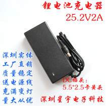 6 string lithium battery pack 25 2V2A charger lithium polymer battery 21 6V22 2V24V3A charger