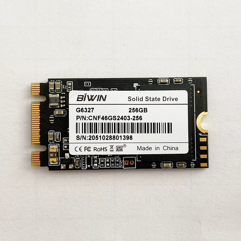 BIWIN 256G SSD M.2 интерфейс 2242 NGFF SATA3 ноутбучный SSD групповое соединение 256G