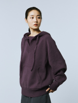 MOUNTAINFEVER AW22 Fake two pieces of BAJA collar hand pocket woolen hooded sweater