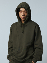 MOUNTAINFEVER AW22 invisible zipper structure irregular stitching hooded sweater