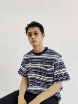 MOUNTAINFEVER SS22 Mountain outdoor double-layer bag breathable striped short-sleeved TEE