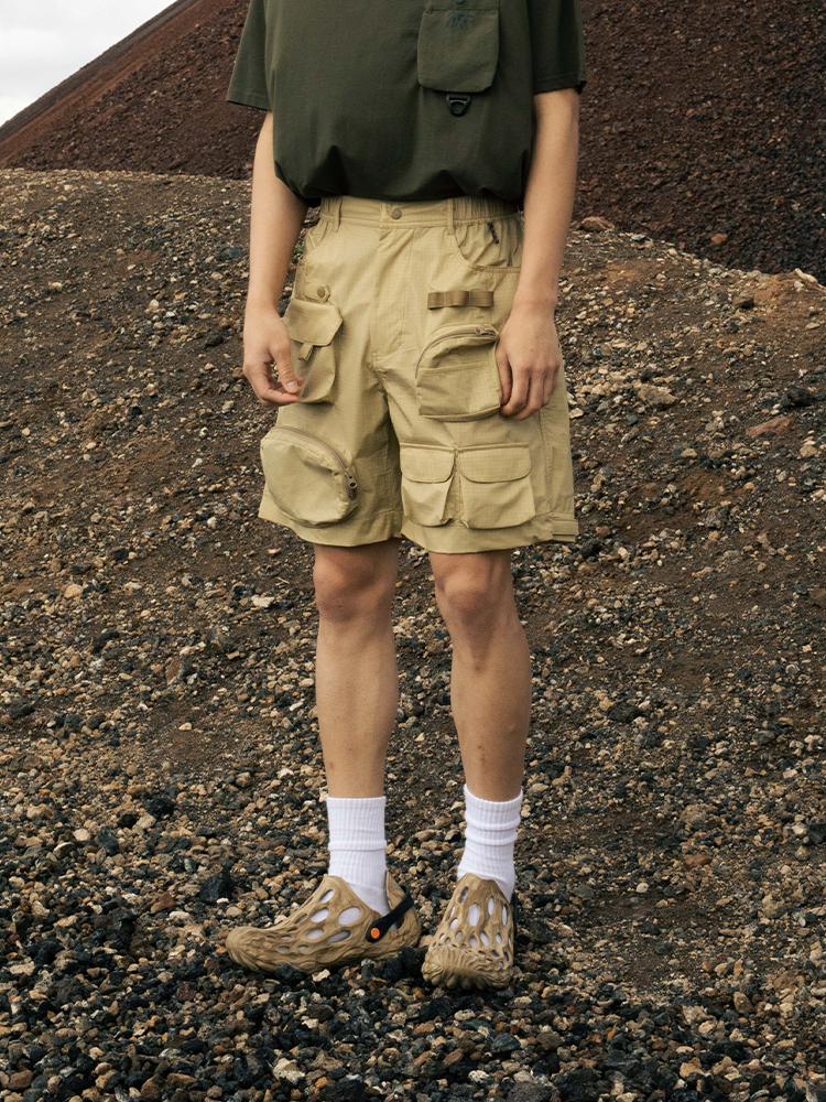 MOUNTAINFEVER SS21 Mountain Outdoor Leisure Camping Multifunctional Pocket Shorts