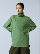 MOUNTAINFEVER AW22 Waffle Invisible Zipper Pocket Turtleneck Thin Sweater