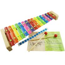 High-end childrens early education Orff music toy wooden percussion instrument piano 15-note scale aluminum sheet hand-knocked piano fifteen