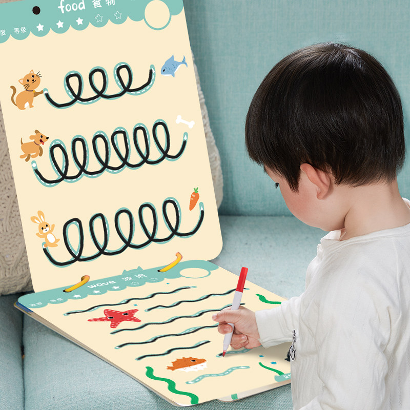 Toddler Drawing Book Baby Pen Training Coloring Book Kindergarten Drawing Red Book Drawing Board 2-3 Years Old 6 Graffiti Painting