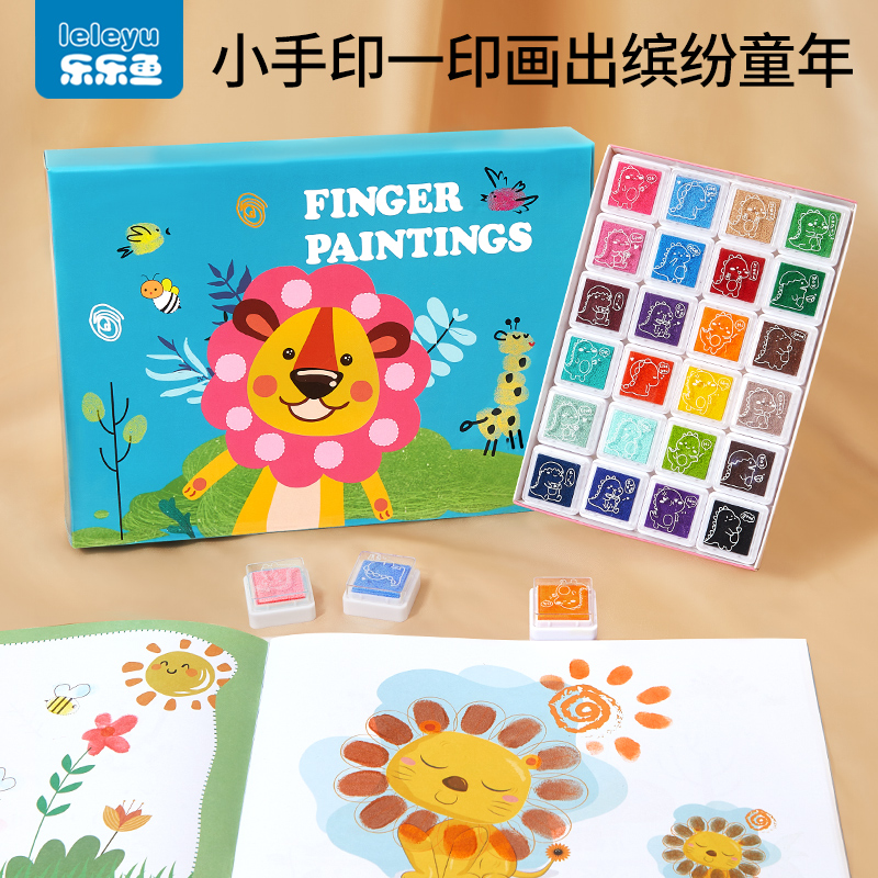 Children Finger Print Angel Draw Picture Book Kindergarten Palm Point Painting Toy Print Clay Painting Tool Paint Harmless-Taobao