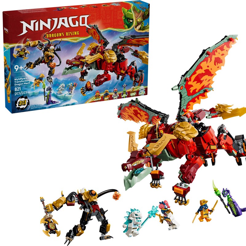 Chinese Building Block Ninjago Wilderfiller's Transforming Dragon Mecha 71868 Boys' Assembly Toy Chinese Building Block Ninjago Wilderfiller's Transforming Dragon Mecha 71868 Boys' Assembly Toy
