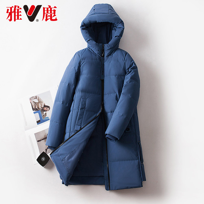 Jadeer Tandem Hat Down Jacket Woman Mid high end 2022 Winter new small Thickened Warm Jacket Light Lavish