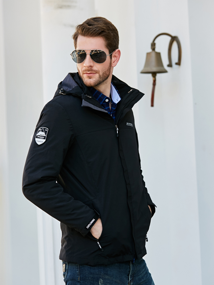 Outdoor stormtrooper men's winter three-in-one detachable velvet thickened windproof jacket Ski mountaineering suit women's tide brand