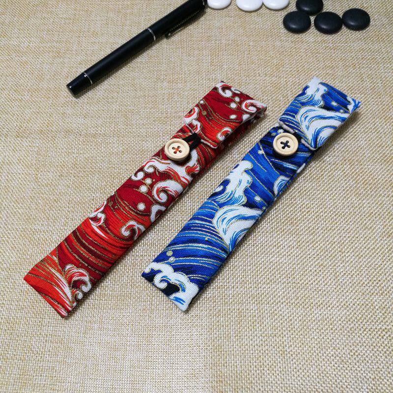Buyi Japanese-style retro pen bag pen bag single-pack pen case apple pencil protective case zipper pen bag