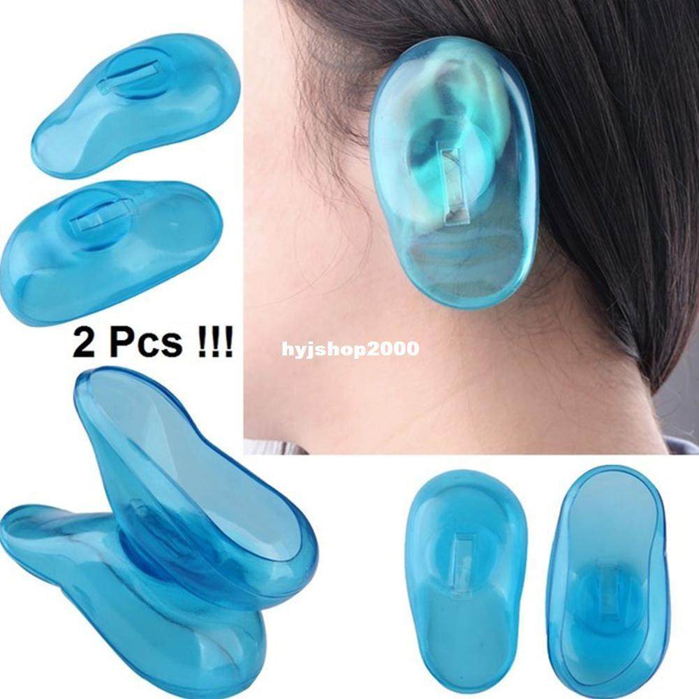 BellyLady 1 Pair Clear Silicone Ear Cover Hair Dye Salon Shi