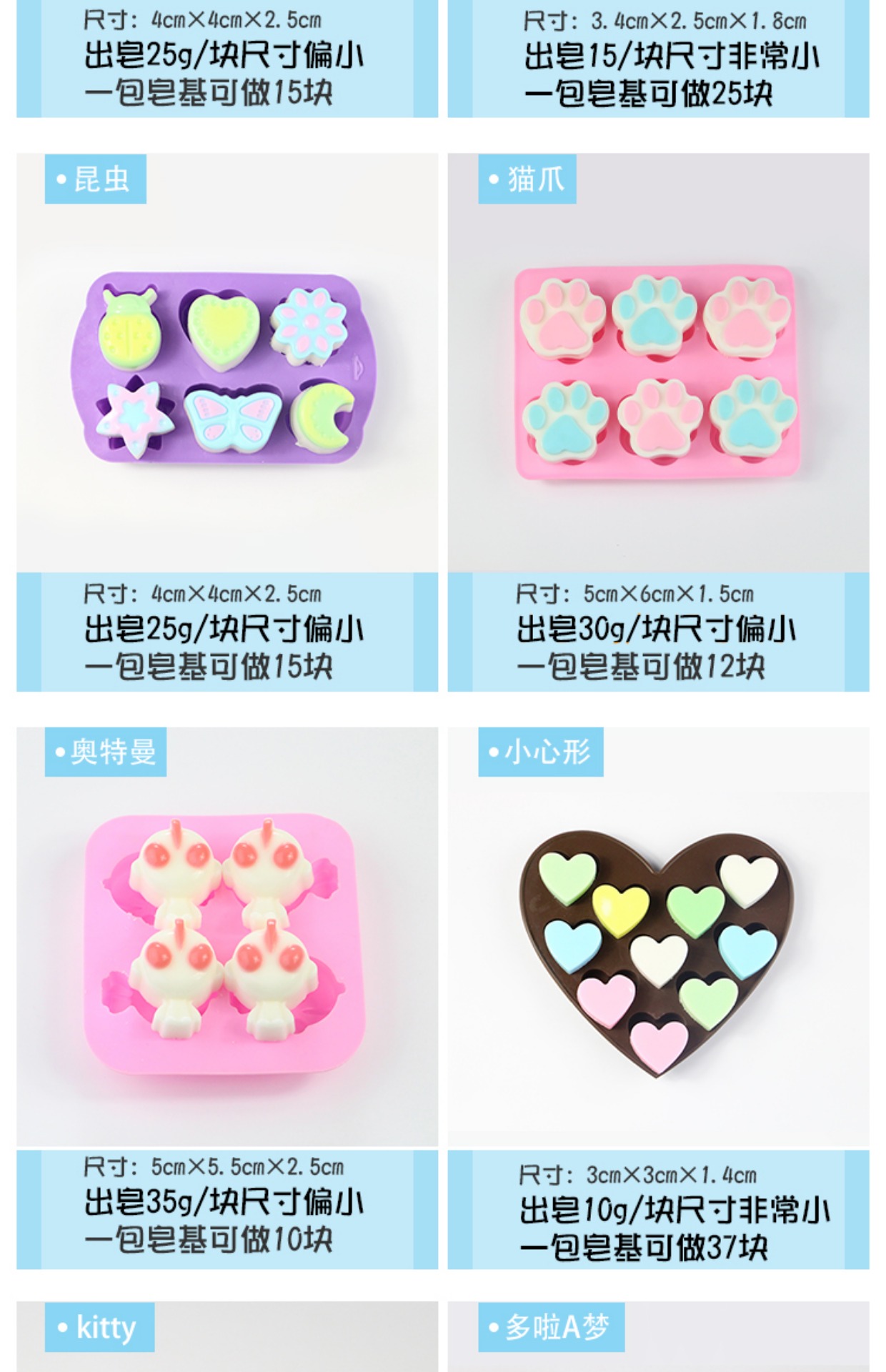 Khuôn xà phòng xốp xốp Silicone bánh sô cô la khuôn xà phòng tự làm xà phòng khuôn mẫu tùy chọn khuôn làm bánh