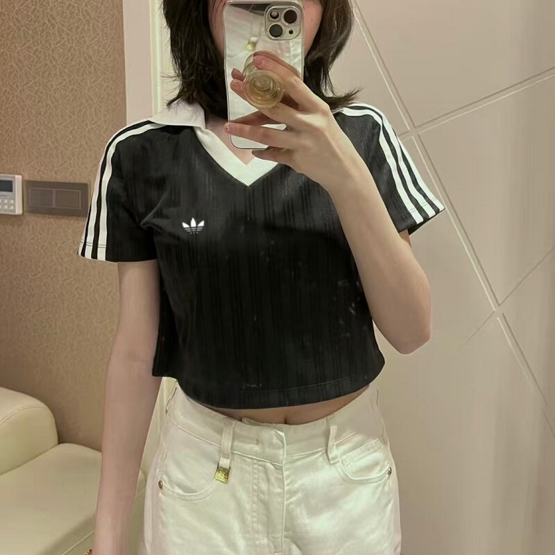 Big Brand Bargain | Outlet Discount | Jennie's Same Style Spring/Summer Women's Casual V-Neck Short-Sleeve Sports Short T-Shirt