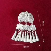 Серебряный мегафон, заколка для волос