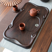 Small bridge running water Ebony solid wood tea tray Small tea table Household drainage Kung Fu tea tray Ruyi
