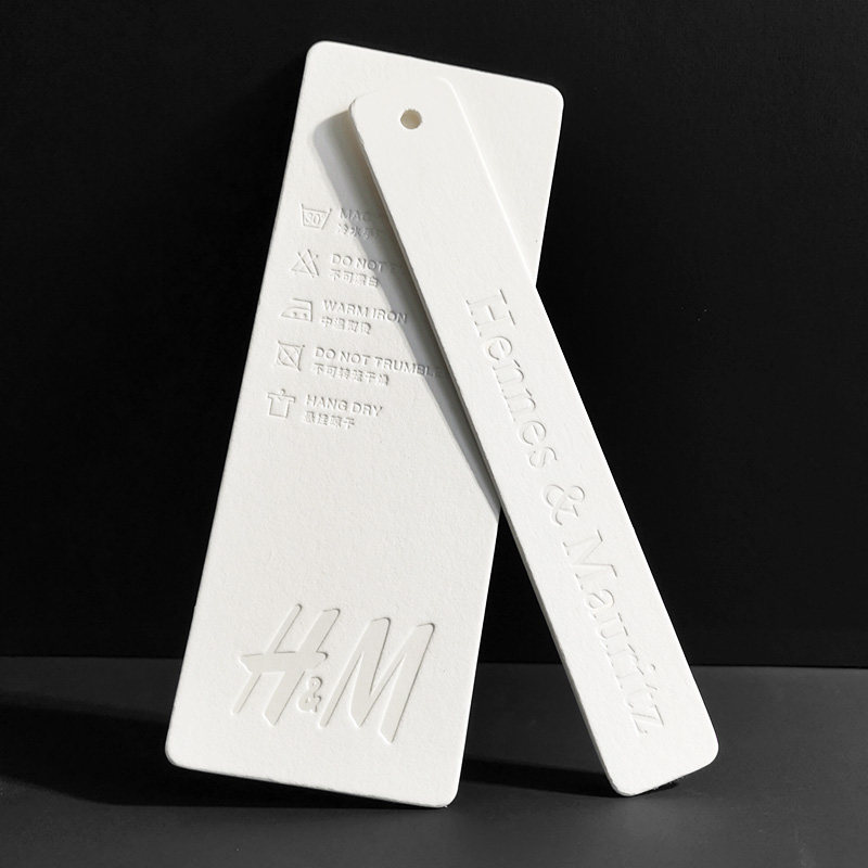 Advanced upscale thick paper pressed recessed hot gold rounded corners punched special paper Apparel Clothing Clothes Hanger Tag PRINTED THICKENED PAPER THICK CARDBOARD MEN'S CLOTHING CHILDREN'S CLOTHING