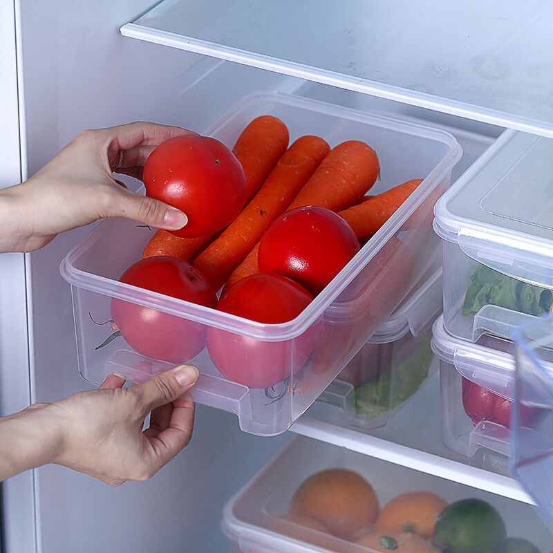Refrigerator storage box drawer type fresh-keeping box food dumpling box frozen box kitchen household fresh-keeping plastic storage box