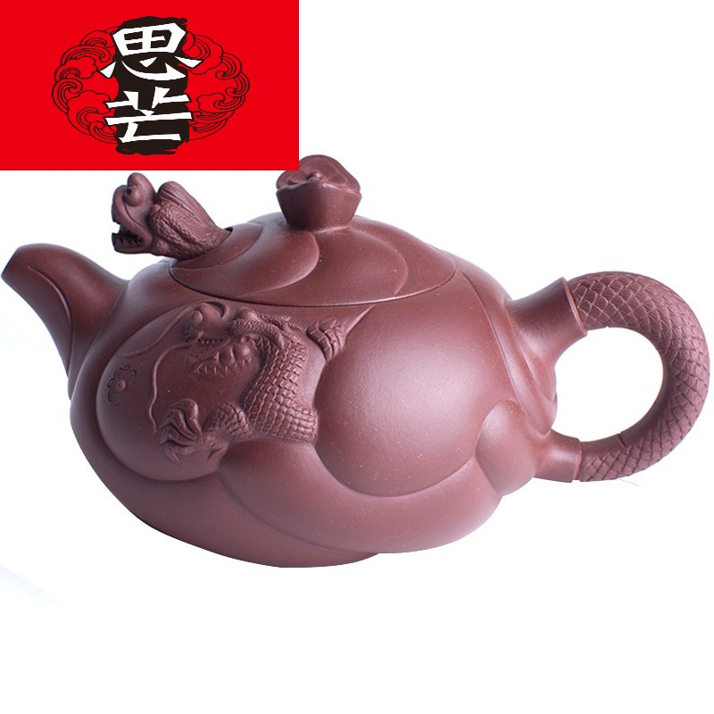 Thinking mans strength ceramics li cocoa all hand fish dragon it teapot cooked pot ceramic kung fu